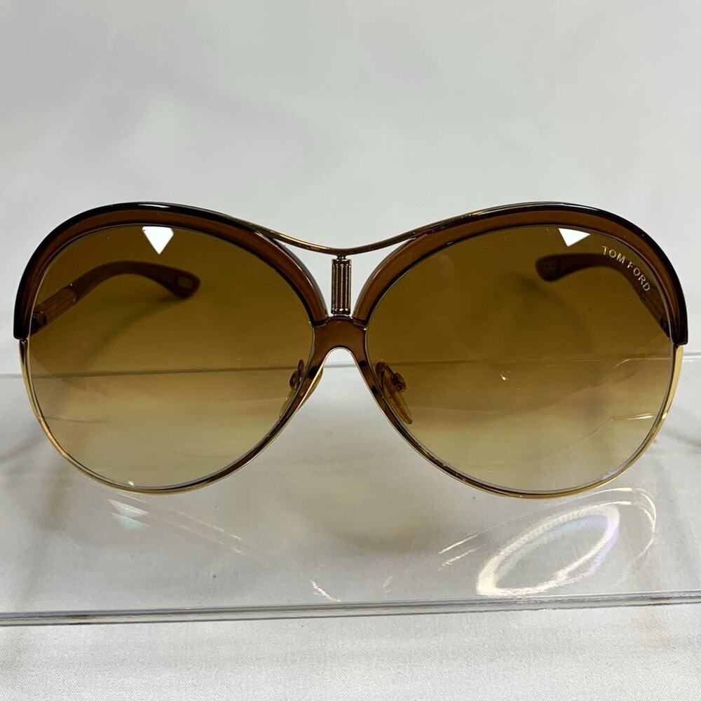 Tom Ford Valesca TF53 Women’s Round Brown Gradient Sunglasses UV400 125mm